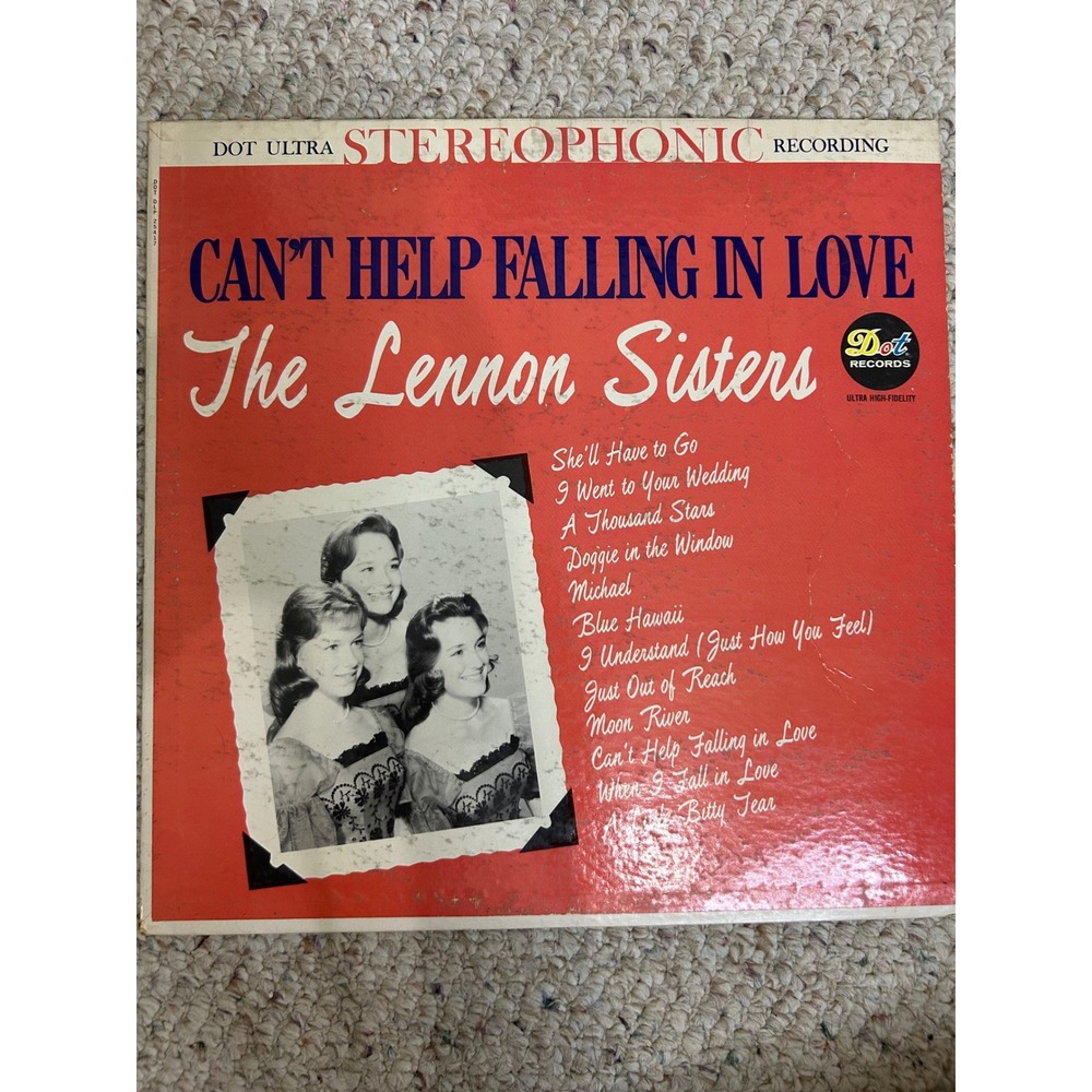 The Lennon Sisters Can't Help Falling In Love Vinyl LP Dot Records DLP 25417